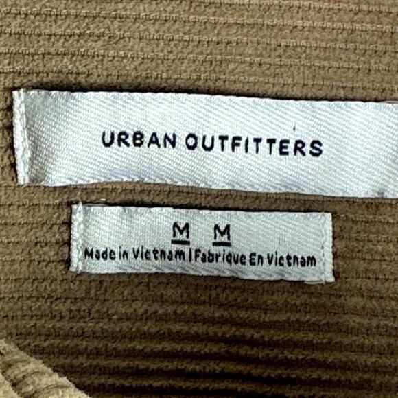 Urban Outfitters Corduroy Shirt Mens M Beige Khaki Heavyweight Thick Wale Preppy - Picture 8 of 10